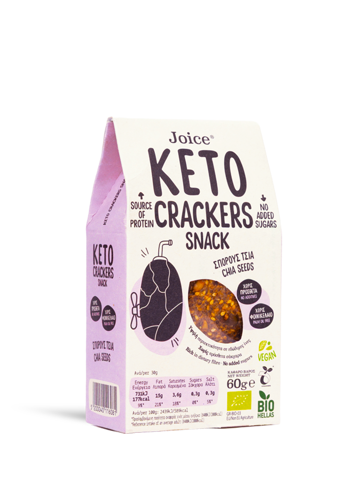 Keto Crackers Snack Chia Seeds